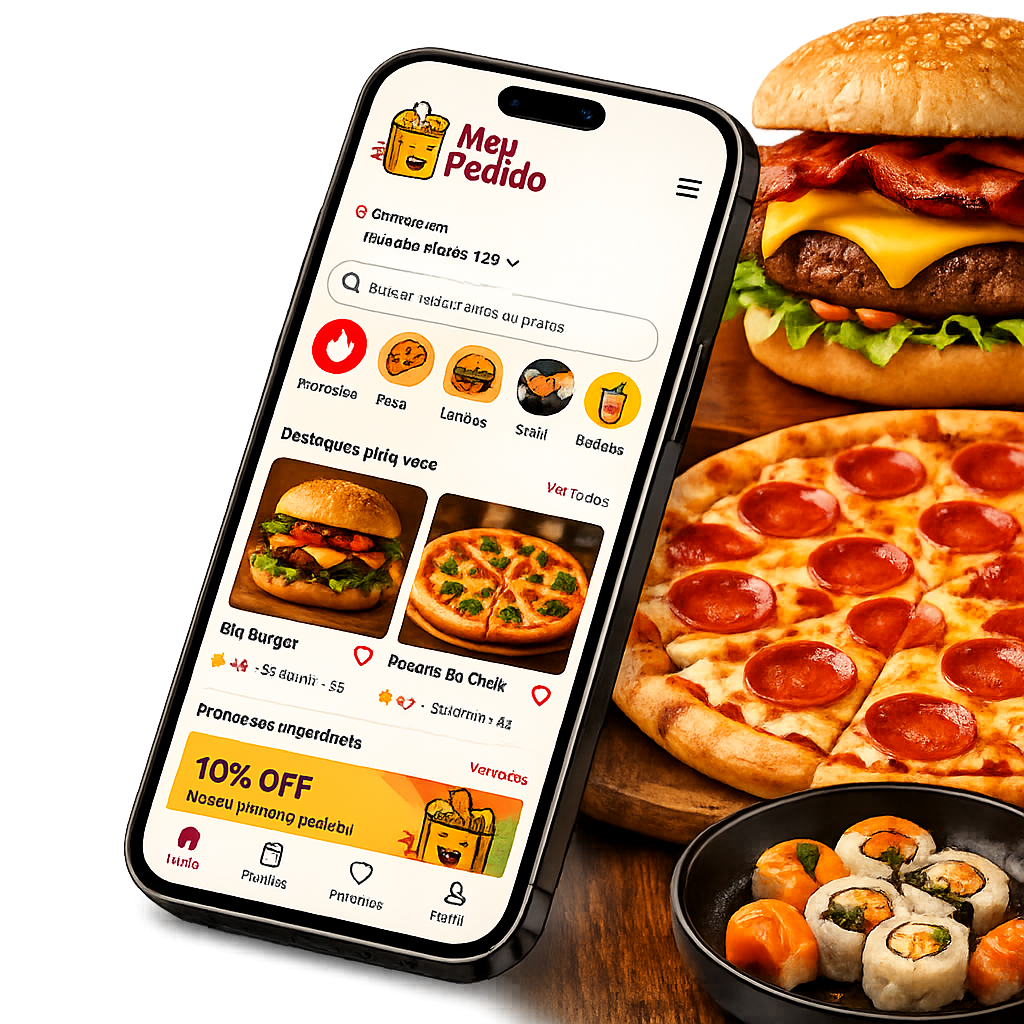 App Meu Pedido no celular